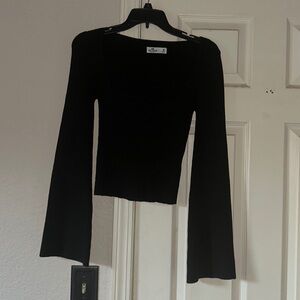 Hollister long sleeve square neck top